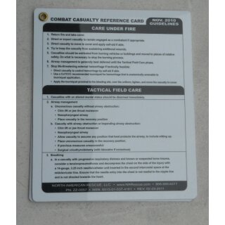 Combat Casualty Reference Card
