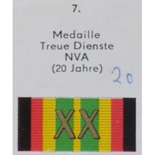 Medaille fr treue Dienste in der NVA, XX