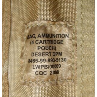 Bag, Ammunition 4 Cartridges Pouch,  PLCE-Molle