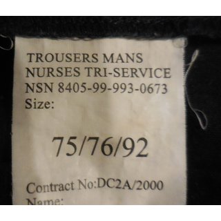 Trousers, Mans, Nurses, Tri Service, blue