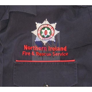 Diensthemd, Northern Ireland Fire & Rescue Service, Frauen, kurzarm, blau