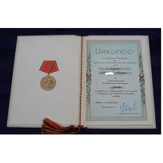 Major, 1960, Merit Medal NVA, bronze