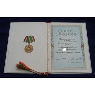 MfS Sub-Lieutenant, 1960, Faithfull Service Medal NVA, bronze