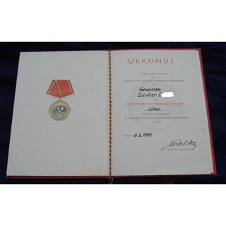 2 Merit Medals of the NVA bronze/silver Genosse MfS. (Spy)