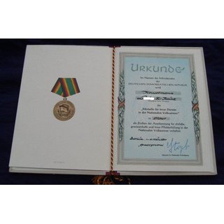 Major, 1960, Faithfull Service Medal NVA, silver/gold