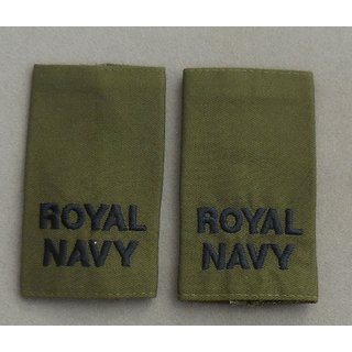 Aufschiebeschlaufen, oliv, Royal Navy