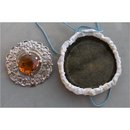 Plaid Brooch, Scottish with Stone