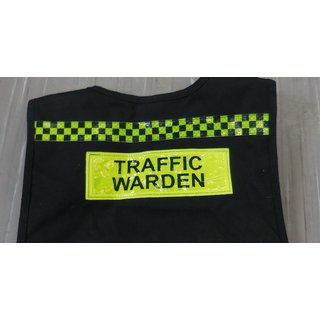 Schutzweste, Traffic Warden, schwarz fr Einlagen