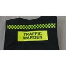 Schutzweste, Traffic Warden, schwarz für Einlagen