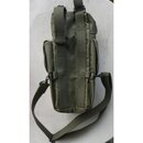 French Gas Mask Carrier, olive, rubberized
