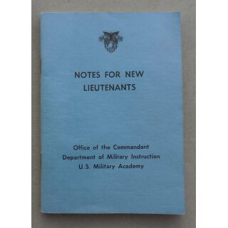 Notes for New Lieutenants, USMA