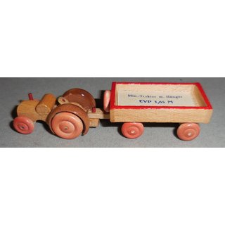 Wooden Mini-Tractor with Trailer
