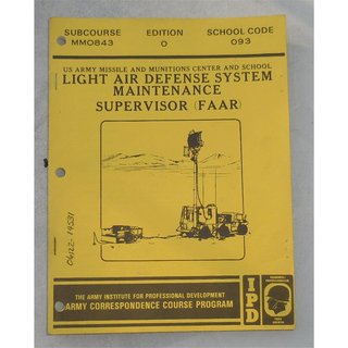 Light Air Defense System Maintenance Supervisor (FAAR), Subcourse MM0843