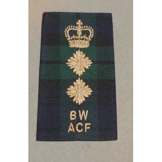 Rank Slide, Black Watch ACF Tartan