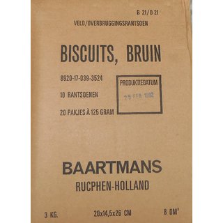 Biscuits, bruin, Gropackung