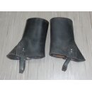 Swiss Leather Gaiters for Soldiers, black
