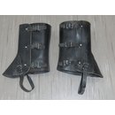 Swiss Leather Gaiters for Soldiers, black