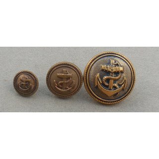 German Navy Anchor Buttons, bronzed