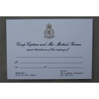 Einladungskarte, RAF Gatow, Group Captain M.Feenan
