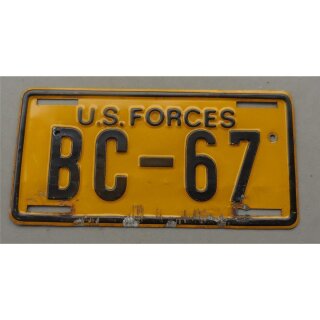 Berlin Command Vehicle Lecense Plate, yellow