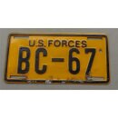 Berlin Command Vehicle Lecense Plate, yellow