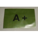 Blutgruppenschild für Schutzwesten, oliv
