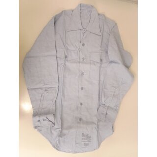USN  Shirts, Utility, Mens, Chambrai  -Type III, blau