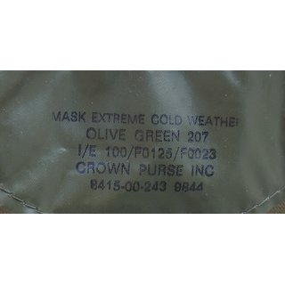 Mask, Extreme Cold Weather, olive green