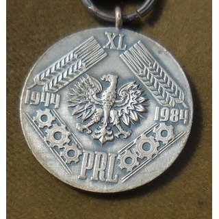Medaille zum 40.Jahrestag der Volksrepublik Polen