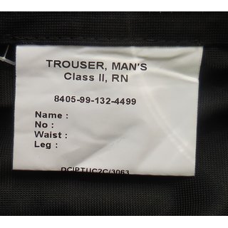 RN Trousers, Mans, Class II, Junior Ratings