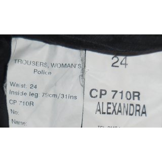 Uniformhose, Trousers Womans Police, Type CP710R mit Seitentaschen, schwarz