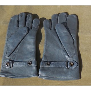 Leather Gloves, grey, lined