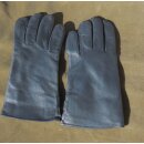 Lederhandschuhe, grau, gefüttert