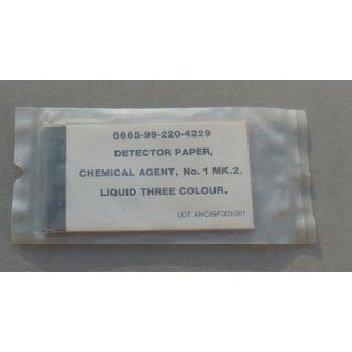 Detector Paper, Chemical Agent