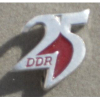 Jahrestage der DDR 1950, 25 Jahre 1974, Miniatur, Aluminium lackiert, Broschierung
