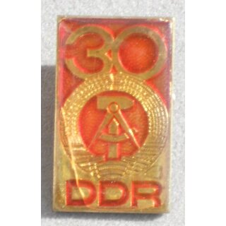 Jahrestage der DDR 1957, 30 Jahre 1979, Messing, lackiert mit Polyesterüberzug, Broschierung, kl. Riss im Überzug