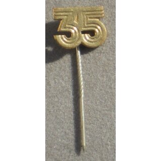 Anniversaries of the GDR 1961, 35 Years 1984, Brass, Pinback