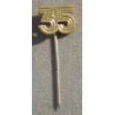 Anniversaries of the GDR 1961, 35 Years 1984, Brass, Pinback