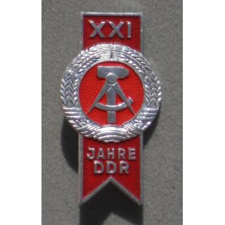 Jahrestage der DDR 1939, 21 Jahre 1970, Aluminium lackiert