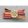 Anniversaries of the GDR 1927b, 13 Years DDR 1962, Iron gold coloured, painted, Brooch Back