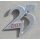 Anniversaries of the GDR 1927b, 13 Years DDR 1962, Iron gold coloured, painted, Brooch Back
