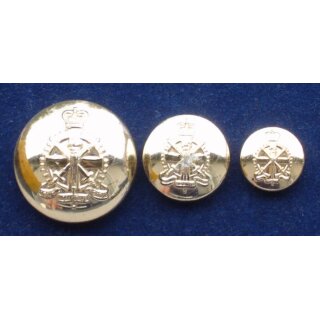 Army Apprentices School Buttons Anodised/ Brass, QEC, 30L - 19mm, used