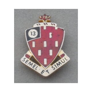 78th Field Artillery DUI mit Broschierung