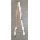 Shoulder Strap, white Leather