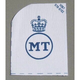 "MT" Motor Transport Driver Ratings Badge Wei&szlig;, 1 Krone 1 Stern, klein