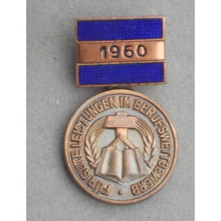 Berufswettbewerb der deutschen Jugend 1960 223, für gute Leistungen im Berufswettbewerb, Eisen, bronzefarben