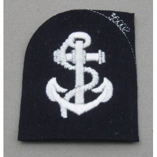 Leading Seaman Royal Yacht, Ratings Badge Weiß, 1 Krone 1 Stern, klein