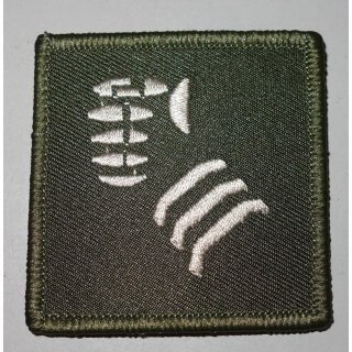 20th Armoured Infantry Brigade TRF subdued, cream on olive, embroidered, new