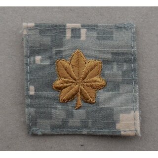 Major  Rank Insignia, new Style Rank Slide for Gore Tex Jacket in Woodland