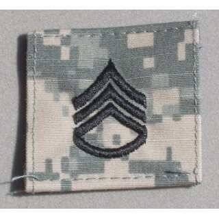 Staff Sergeant  Rank Insignia, new Style Rank Slide for Gore Tex Jacket in Woodland
